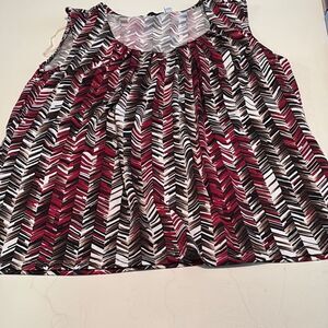 Chevron Pattern Sleeveless Top
